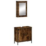 vidaXL Ensemble de meubles de salle de bain 2 Pièces Chêne fumé