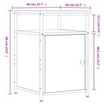 vidaXL Tables de chevet 2Pièces Chêne marron 40x42x60cm Bois d'ingénierie