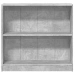 vidaXL Bibliothèque Gris béton 80x24x75 cm Bois d'ingénierie
