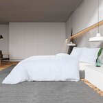 vidaXL Ensemble de housse de couette Blanc 135x200 cm Coton