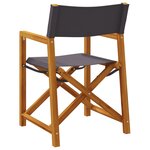 vidaXL Chaises pliables de jardin lot de 6 gris foncé tissu