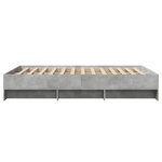 vidaXL Cadre de lit gris béton 120x190 cm bois d'ingénierie