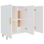 vidaXL Buffet blanc 90x34x80 cm bois d'ingénierie
