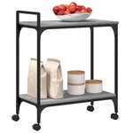 vidaXL Chariot de cuisine sonoma gris 60 5x31x72 5cm bois d'ingénierie