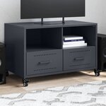 vidaXL Meuble TV anthracite 68x39x43 5 cm acier laminé à froid