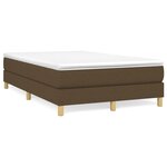 vidaXL Cadre de lit sans matelas marron foncé 120x200 cm tissu