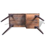 Bureau table meuble travail informatique avec pieds en fer bois de récupération 0502066