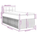 vidaXL Sommier à lattes de lit et matelas Rose 80x200 cm Velours