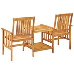 Chaises de jardin avec table à thé et coussins acacia solide 02_0013338