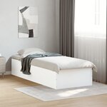 vidaXL Cadre de lit sans matelas blanc 100x200 cm