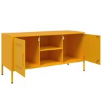 vidaXL Meuble TV jaune moutarde 100 5x39x50 5 cm acier