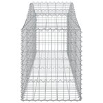 vidaXL Paniers à gabions arqués 13 Pièces 200x50x60/80 cm Fer galvanisé