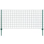 vidaXL Clôture Euro Acier 20x1 5 m Vert