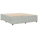 vidaXL Cadre de lit sans matelas gris clair 200x200 cm velours