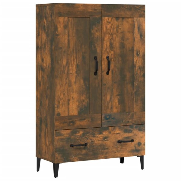 vidaXL Buffet haut Chêne fumé 70x31x115 cm Bois d'ingénierie