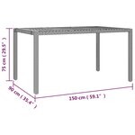 vidaXL Ensemble à manger de jardin coussins 5Pièces Noir Résine tressée