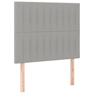 vidaXL Têtes de lit 2 Pièces Gris clair 100x5x78/88 cm Tissu