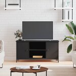 vidaXL Meuble TV Noir 100x40x50 cm Bois d'ingénierie
