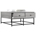 vidaXL Table basse sonoma gris 80x80x40 cm bois d'ingénierie