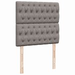 vidaXL Sommier à lattes de lit avec matelas Taupe 90x190 cm Tissu