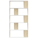 vidaXL Bibliothèque/Séparateur de pièce Blanc chêne sonoma 80x24x159cm