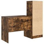 vidaXL Bureau Rangement Chêne Fumé Bois d'Ingénierie