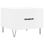 vidaXL Table basse blanc brillant 50x50x40 cm bois d'ingénierie