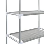 vidaXL Support de rangement 3 niveaux de toilette Argenté 53x28x169 cm