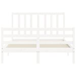 vidaXL Cadre de lit sans matelas blanc 140x200 cm bois de pin massif