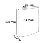 Classeur 2 Anneaux 30mm Polypropylène Opak Rigide 10/10e - A4 Maxi. - Vert Foncé - X 10 - Exacompta
