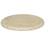 vidaXL Dessus de table Crème Ø40x2 5 cm Marbre