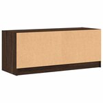vidaXL Meuble TV avec portes en verre chêne marron 102x37x42 cm
