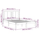 vidaXL Cadre de lit sans matelas 200x200 cm bois massif de pin