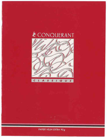 Cahier 90g carte vernie Piqûre 17x22 cm 60 pages SEYES CONQUERANT CLASSIQUE