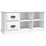 vidaXL Meuble TV blanc 102x35 5x47 5 cm bois d'ingénierie