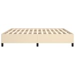 vidaXL Cadre de lit sans matelas crème 180x200 cm tissu