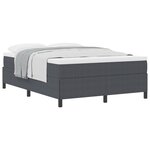 vidaXL Cadre de lit Gris Foncé 140x190 cm en Tissu Velours
