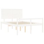 vidaXL Lit pour personne âgée sans matelas blanc bois massif