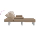 vidaXL Canapé-lit en forme de L cappuccino 255x140x70 cm similicuir