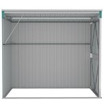 vidaXL Abri de jardin mural Vert 118x194x178 cm Acier galvanisé