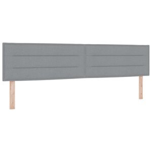 Têtière vidaXL Design Lignes Gris clair 200 cm Tissu