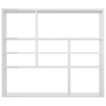 vidaXL Étagère murale Blanc brillant 90x16x78 cm Bois d’ingénierie