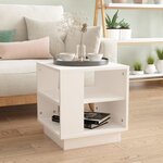 vidaXL Table basse Blanc 40x40x43 cm Bois d'ingénierie
