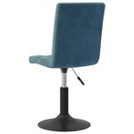 vidaXL Chaises pivotantes à manger lot de 6 bleu velours