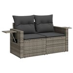 vidaXL Salon de jardin 11 Pièces avec coussins noir résine tressée