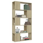 vidaXL Bibliothèque de séparation Chêne sonoma 80x24x155 cm Aggloméré