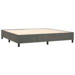 vidaXL Sommier à lattes de lit et matelas Gris foncé 180x200cm Velours