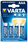 Blister de 4 piles alcaline 'High Energy', Micro (AAA/LR3) VARTA