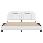 vidaXL Cadre de lit sans matelas blanc 160x200 cm similicuir