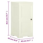 vidaXL Armoire plastique 40x43x85 5 cm design bois glace à la vanille